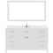 Modern Fittings Caroline 60" Single Bath Vanity with Calacatta Quartz Top and Square Sink