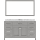 Modern Fittings Caroline 60" Single Bath Vanity with Cultured Marble Quartz Top and Round Sink