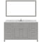 Modern Fittings Caroline 60" Single Bath Vanity with Cultured Marble Quartz Top and Round Sink