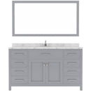 Modern Fittings Caroline 60" Single Bath Vanity with Cultured Marble Quartz Top and Round Sink