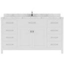 Modern Fittings Caroline 60" Single Bath Vanity with Cultured Marble Quartz Top and Round Sink