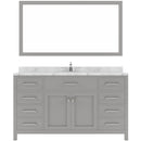 Modern Fittings Caroline 60" Single Bath Vanity with Cultured Marble Quartz Top and Square Sink