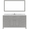 Modern Fittings Caroline 60" Single Bath Vanity with Cultured Marble Quartz Top and Square Sink Faucet