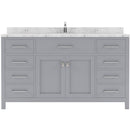 Modern Fittings Caroline 60" Single Bath Vanity with Cultured Marble Quartz Top and Square Sink