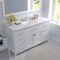 Modern Fittings Caroline 60" Single Bath Vanity with Cultured Marble Quartz Top and Square Sink