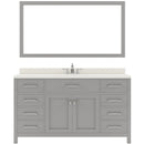 Modern Fittings Caroline 60" Single Bath Vanity with Quartz Top and Round Sink Faucet