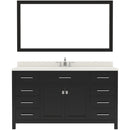 Modern Fittings Caroline 60" Single Bath Vanity with Quartz Top and Round Sink