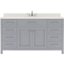 Modern Fittings Caroline 60" Single Bath Vanity with Quartz Top and Round Sink