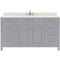 Modern Fittings Caroline 60" Single Bath Vanity with Quartz Top and Round Sink