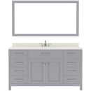 Modern Fittings Caroline 60" Single Bath Vanity with Quartz Top and Round Sink