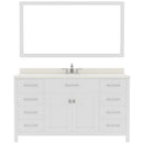 Modern Fittings Caroline 60" Single Bath Vanity with Quartz Top and Round Sink