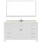 Modern Fittings Caroline 60" Single Bath Vanity with Quartz Top and Round Sink