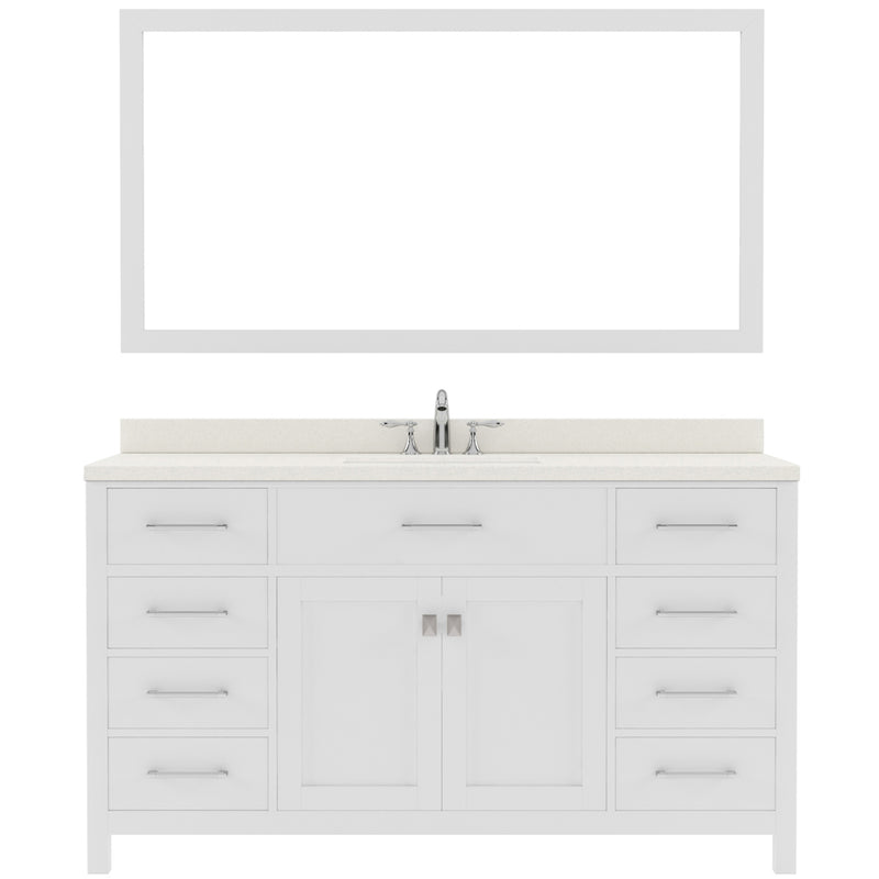 Modern Fittings Caroline 60" Single Bath Vanity with Quartz Top and Round Sink