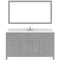 Modern Fittings Caroline 60" Single Bath Vanity with Quartz Top and Square Sink Faucet
