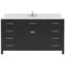 Modern Fittings Caroline 60" Single Bath Vanity with Quartz Top and Square Sink