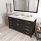 Modern Fittings Caroline 60" Single Bath Vanity with Quartz Top and Square Sink Faucet