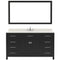 Modern Fittings Caroline 60" Single Bath Vanity with Quartz Top and Square Sink Faucet