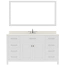 Modern Fittings Caroline 60" Single Bath Vanity with Quartz Top and Square Sink