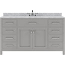 Modern Fittings Caroline 60" Single Bath Vanity with Marble Top and Round Sink