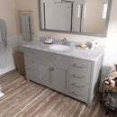 Modern Fittings Caroline 60" Single Bath Vanity with Marble Top and Round Sink Faucet