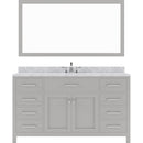 Modern Fittings Caroline 60" Single Bath Vanity with Marble Top and Round Sink