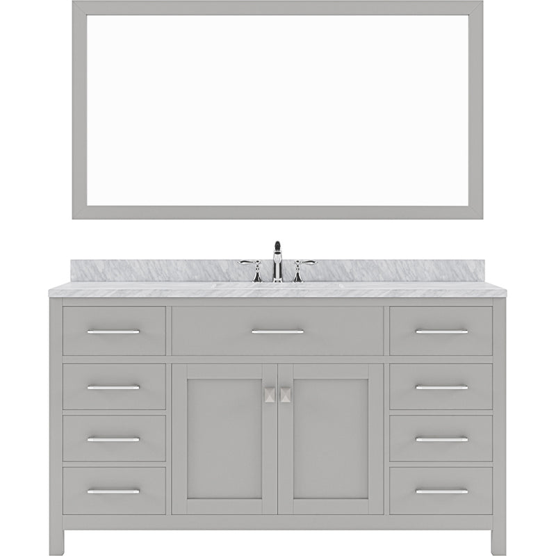 Modern Fittings Caroline 60" Single Bath Vanity with Marble Top and Round Sink