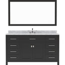 Modern Fittings Caroline 60" Single Bath Vanity with Marble Top and Round Sink