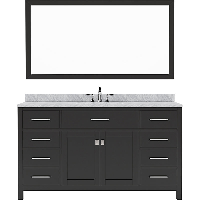 Modern Fittings Caroline 60" Single Bath Vanity with Marble Top and Round Sink