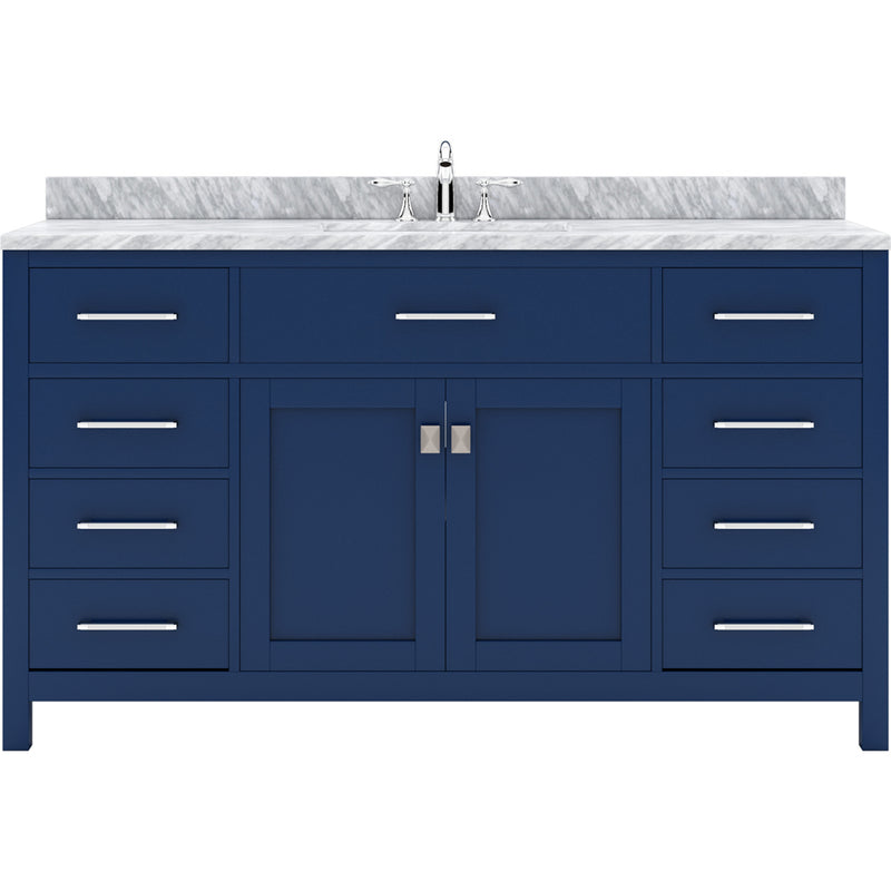 Modern Fittings Caroline 60" Single Bath Vanity with Marble Top and Round Sink