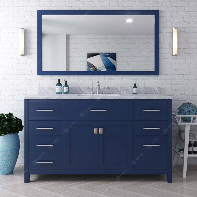 Modern Fittings Caroline 60" Single Bath Vanity with Marble Top and Round Sink Faucet