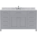 Modern Fittings Caroline 60" Single Bath Vanity with Marble Top and Round Sink