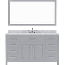 Modern Fittings Caroline 60" Single Bath Vanity with Marble Top and Round Sink Faucet