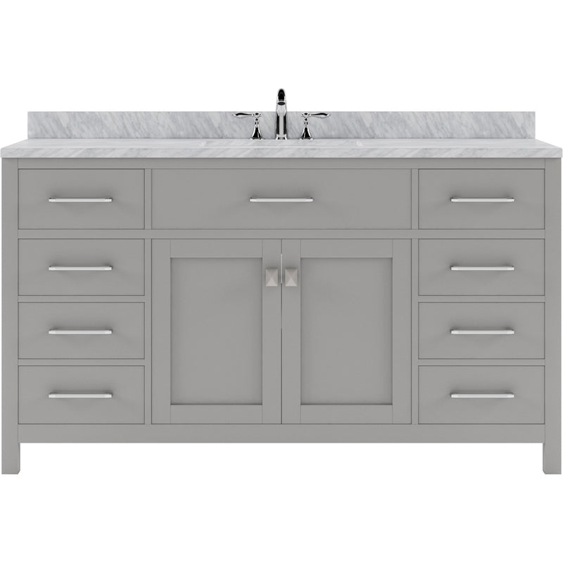 Modern Fittings Caroline 60" Single Bath Vanity with Marble Top and Square Sink