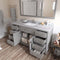 Modern Fittings Caroline 60" Single Bath Vanity with Marble Top and Square Sink