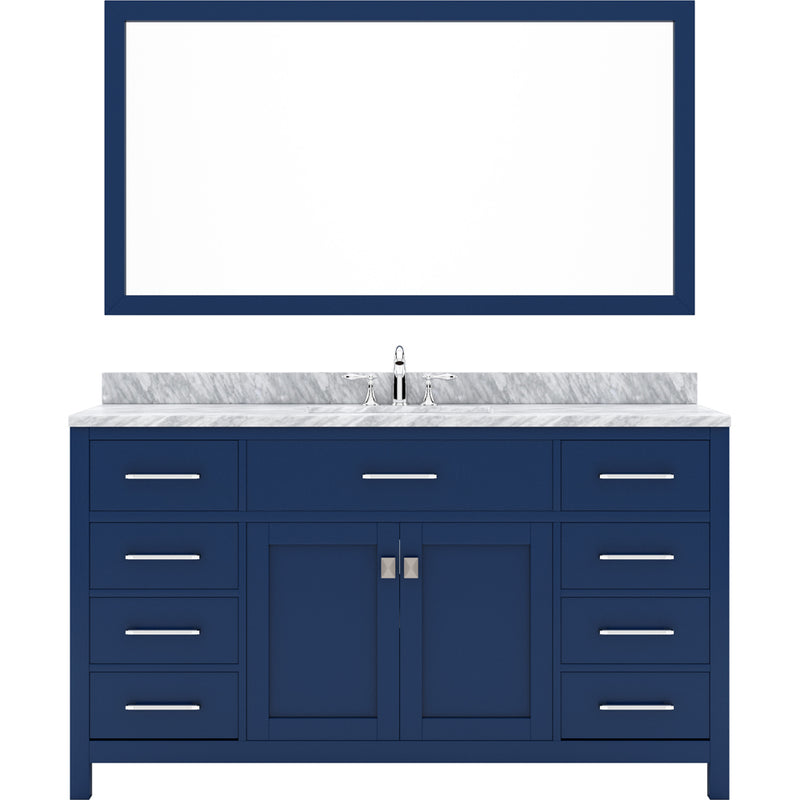 Modern Fittings Caroline 60" Single Bath Vanity with Marble Top and Square Sink