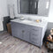 Modern Fittings Caroline 60" Single Bath Vanity with Marble Top and Square Sink