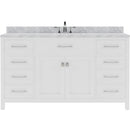 Modern Fittings Caroline 60" Single Bath Vanity with Marble Top and Square Sink