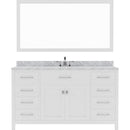 Modern Fittings Caroline 60" Single Bath Vanity with Marble Top and Square Sink Faucet