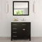 Modern Fittings Caroline Parkway 36" Single Bath Vanity with Calacatta Quartz Top and Round Sink Faucet