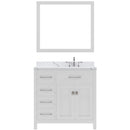 Modern Fittings Caroline Parkway 36" Single Bath Vanity with Calacatta Quartz Top and Round Sink