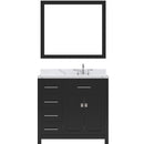 Modern Fittings Caroline Parkway 36" Single Bath Vanity with Calacatta Quartz Top and Square Sink Faucet