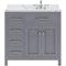 Modern Fittings Caroline Parkway 36" Single Bath Vanity with Calacatta Quartz Top and Square Sink