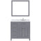 Modern Fittings Caroline Parkway 36" Single Bath Vanity with Calacatta Quartz Top and Square Sink