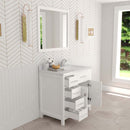 Modern Fittings Caroline Parkway 36" Single Bath Vanity with Calacatta Quartz Top and Square Sink Faucet