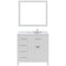 Modern Fittings Caroline Parkway 36" Single Bath Vanity with Calacatta Quartz Top and Square Sink