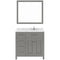 Modern Fittings Caroline Parkway 36" Single Bath Vanity with Cultured Marble Quartz Top and Round Sink Faucet