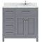 Modern Fittings Caroline Parkway 36" Single Bath Vanity with Cultured Marble Quartz Top and Round Sink