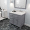 Modern Fittings Caroline Parkway 36" Single Bath Vanity with Cultured Marble Quartz Top and Round Sink