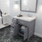 Modern Fittings Caroline Parkway 36" Single Bath Vanity with Cultured Marble Quartz Top and Round Sink Faucet