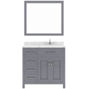 Modern Fittings Caroline Parkway 36" Single Bath Vanity with Cultured Marble Quartz Top and Round Sink Faucet